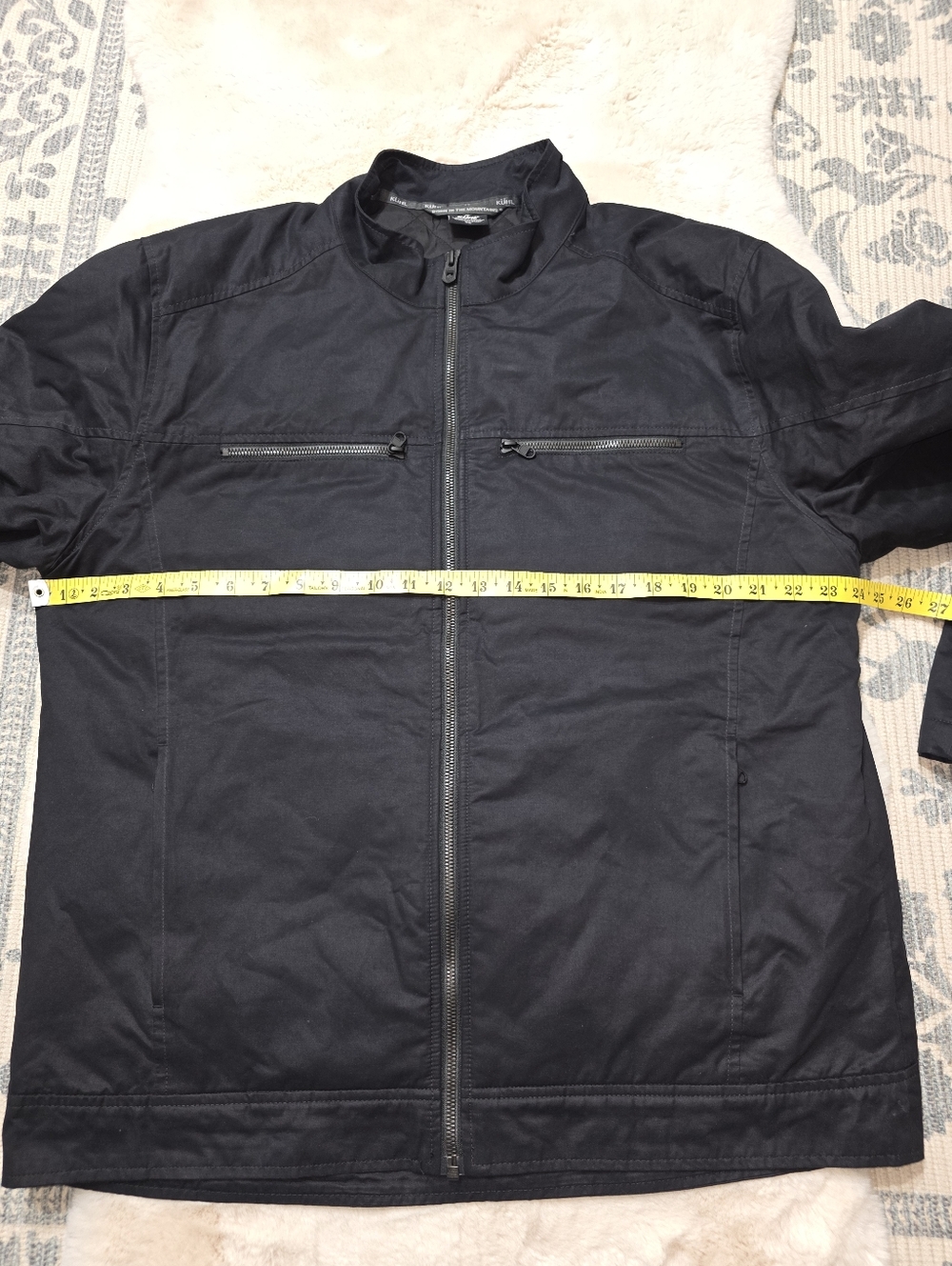 Kuhl Kaffe Racer Jacket Bomber Black Mens XL - Picture 9 of 10